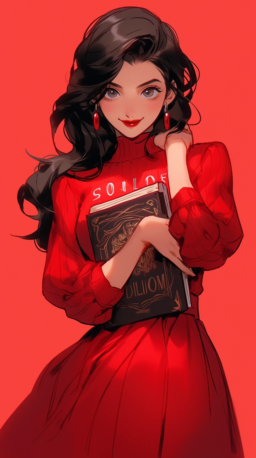 Confident Woman Red Dress Book