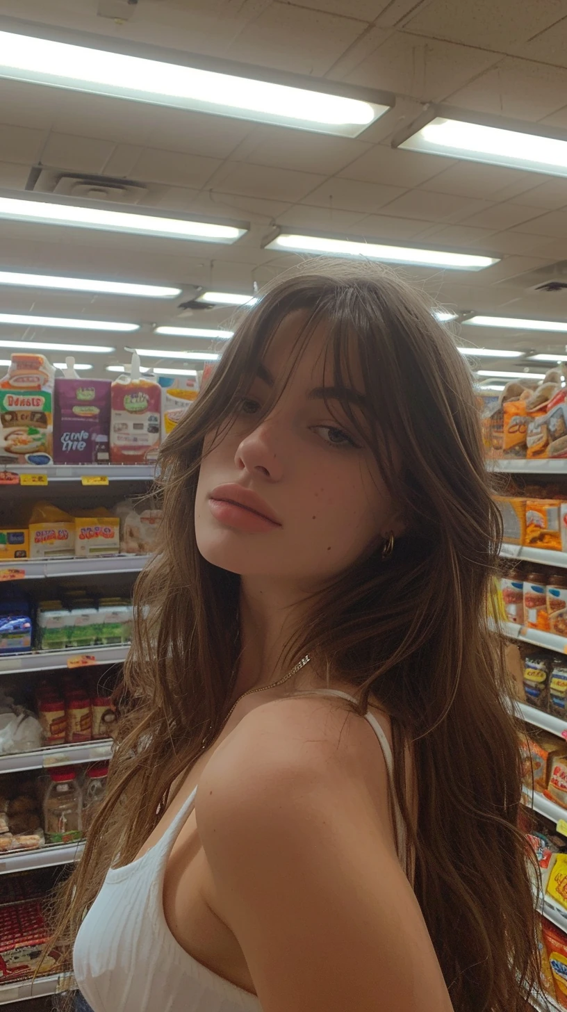 Dirty Woman Grocery Store Selfie