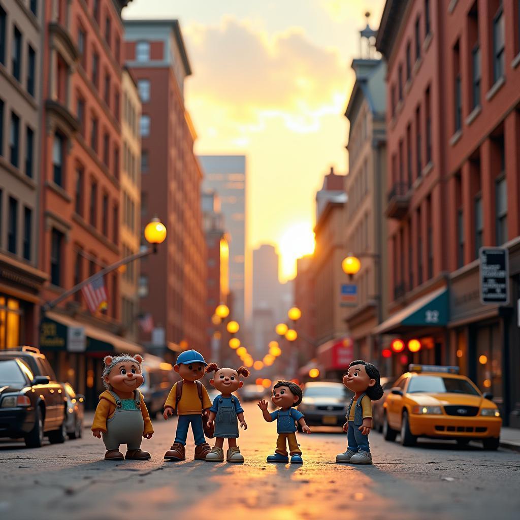 Claymation Downtown Boston With Playful McGinness Characters