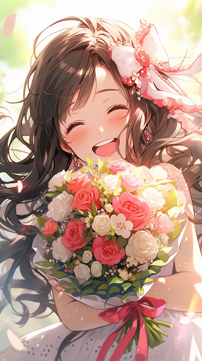 Young Girl Bouquet Disney Princess Pink Floral