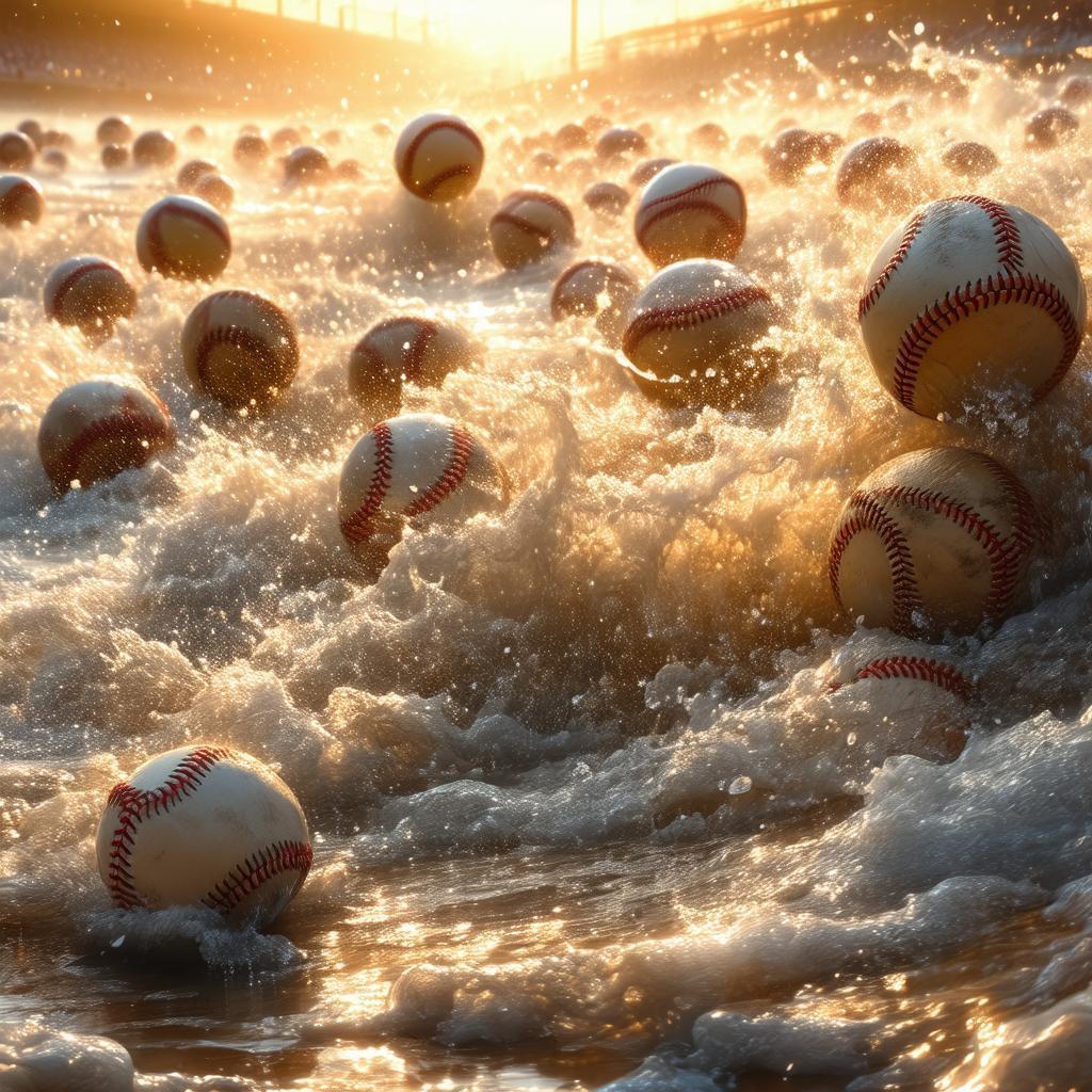 Tidal Wave of Baseballs in Dynamic Manga