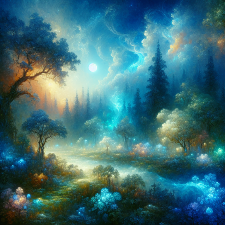 Mystical Moonlit Forest Painting Guide