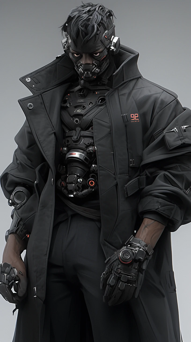 Donny Yen Futuristic Supervillain Black Coat