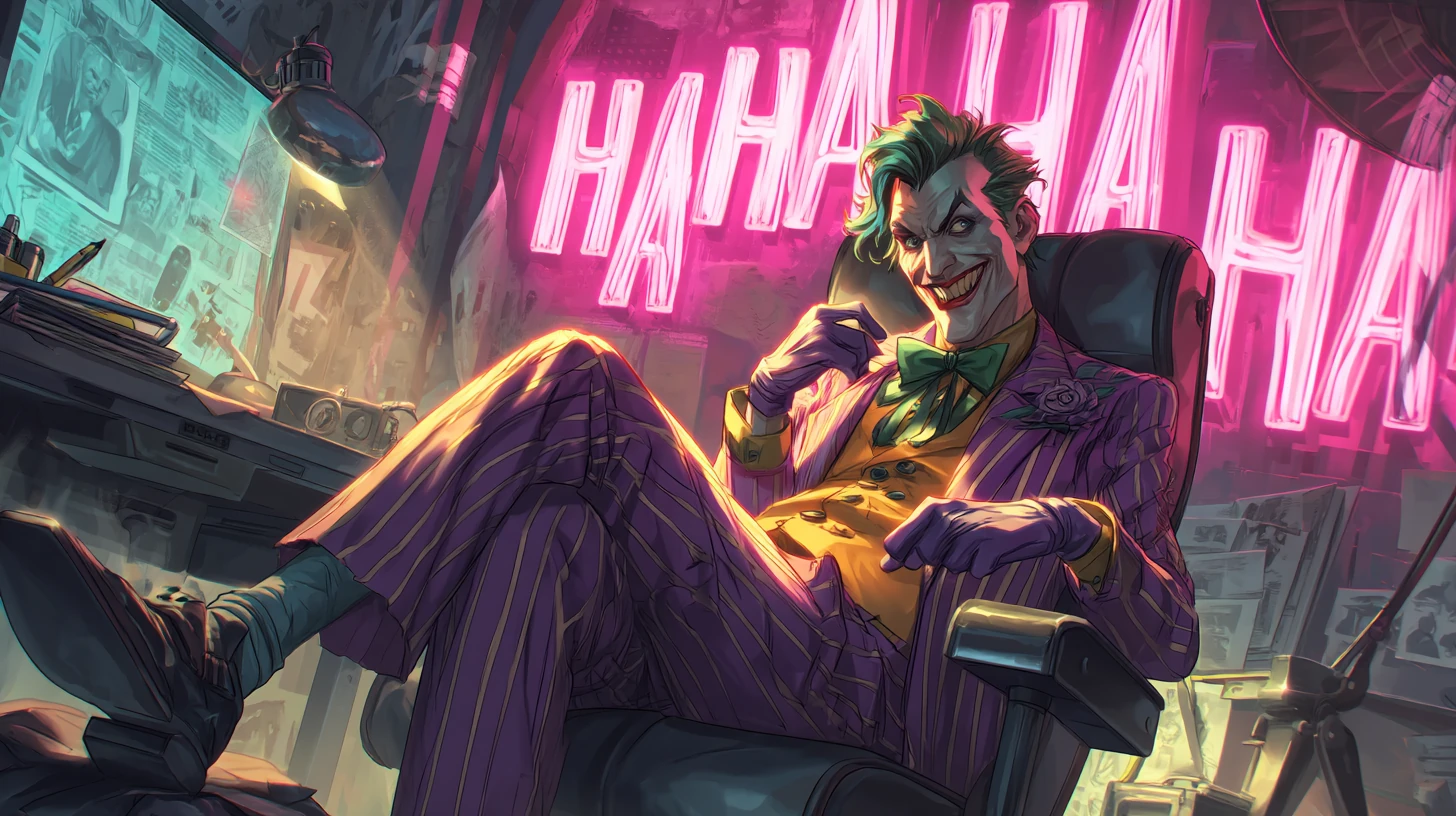 Joker Neon Office Purple Chaos