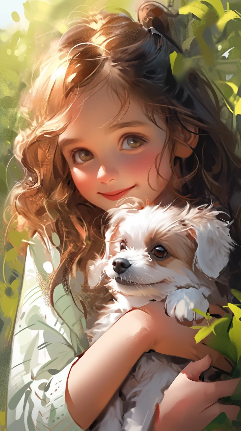 Young Girl Puppy Emma Watson Comicstrip