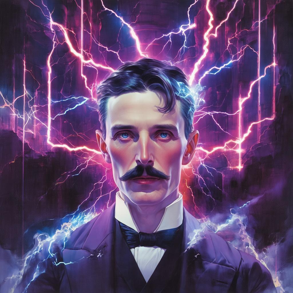 Tesla Wreathed in Cinematic Electric Bolts