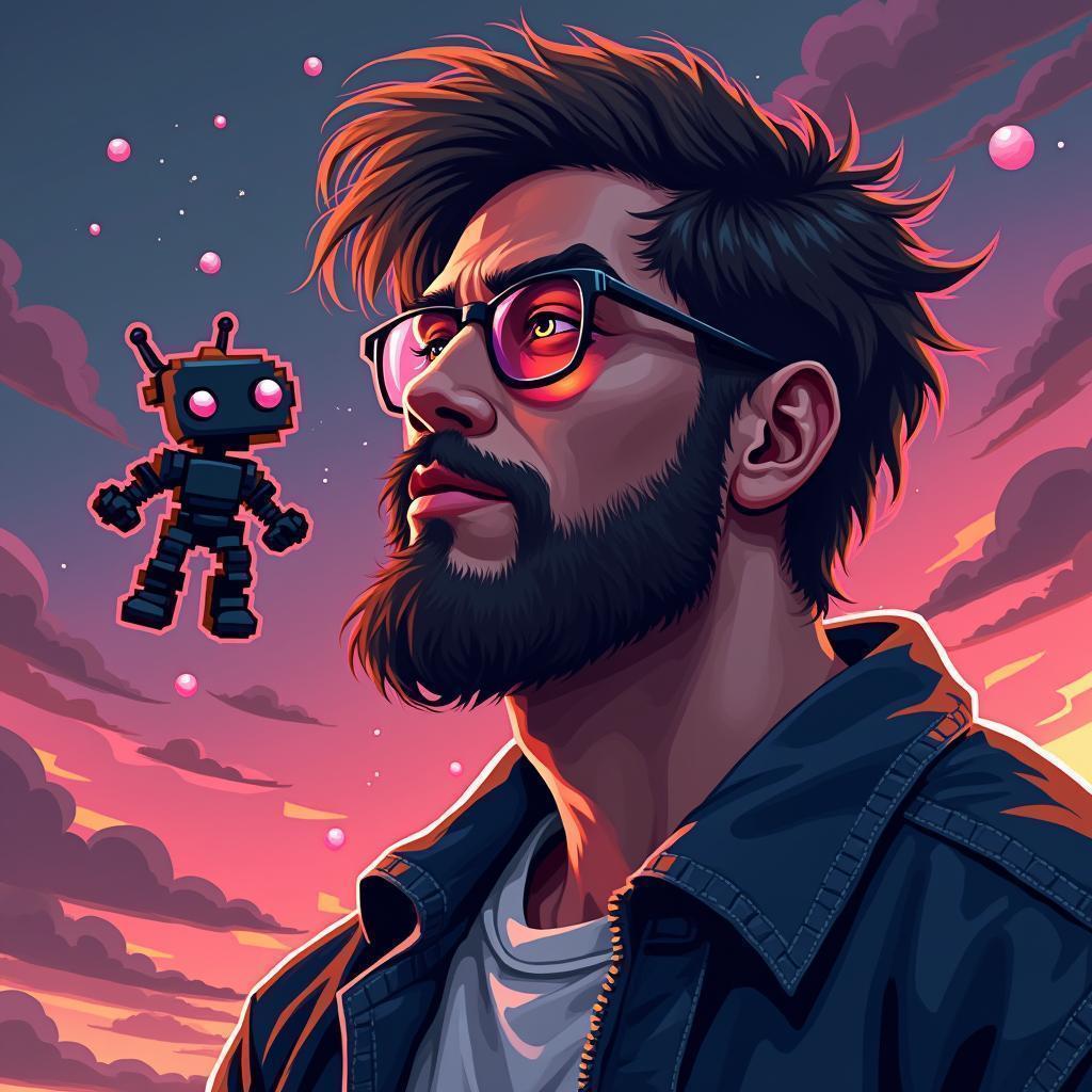 8 Bit Man and His Pixel Puppet
