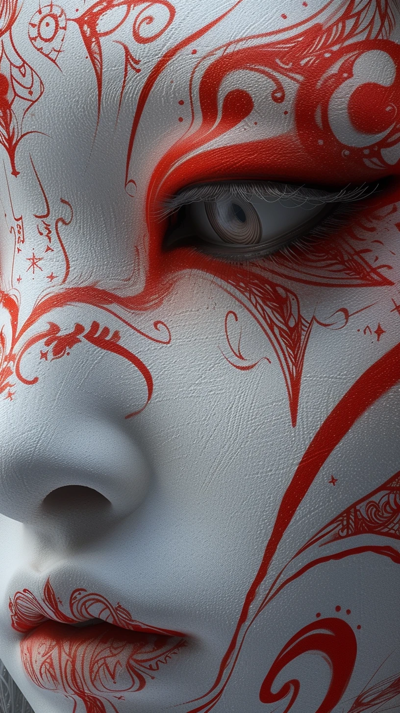 Face Paint Futuristic Victorian Style