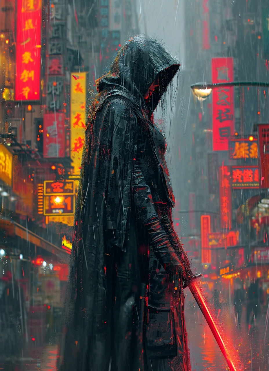 Woman Sword Cyberpunk Manga Street