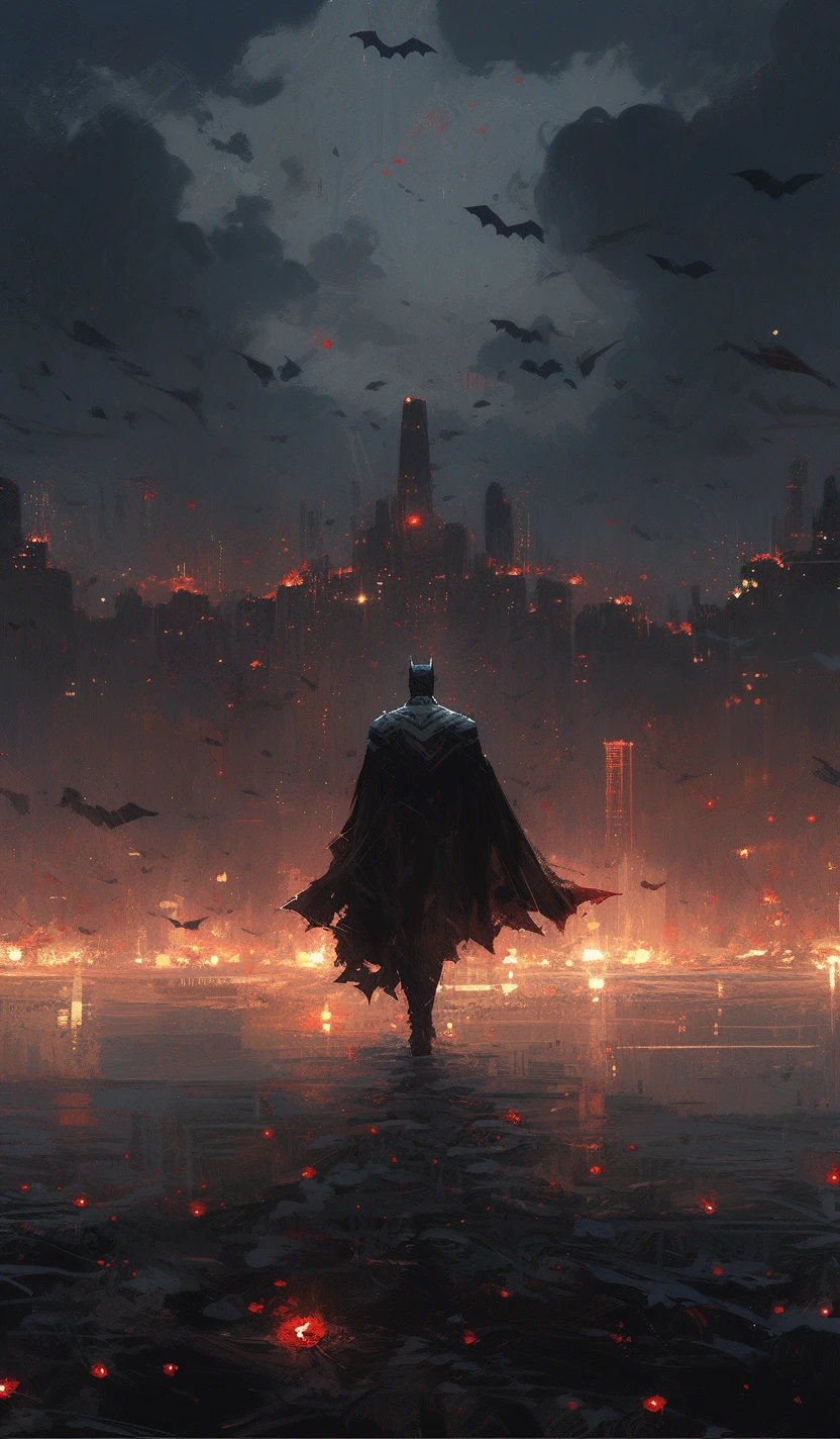 Batman Gotham City Night