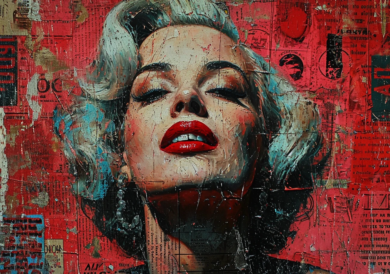 Contemporary painting of Marilyn Monroe