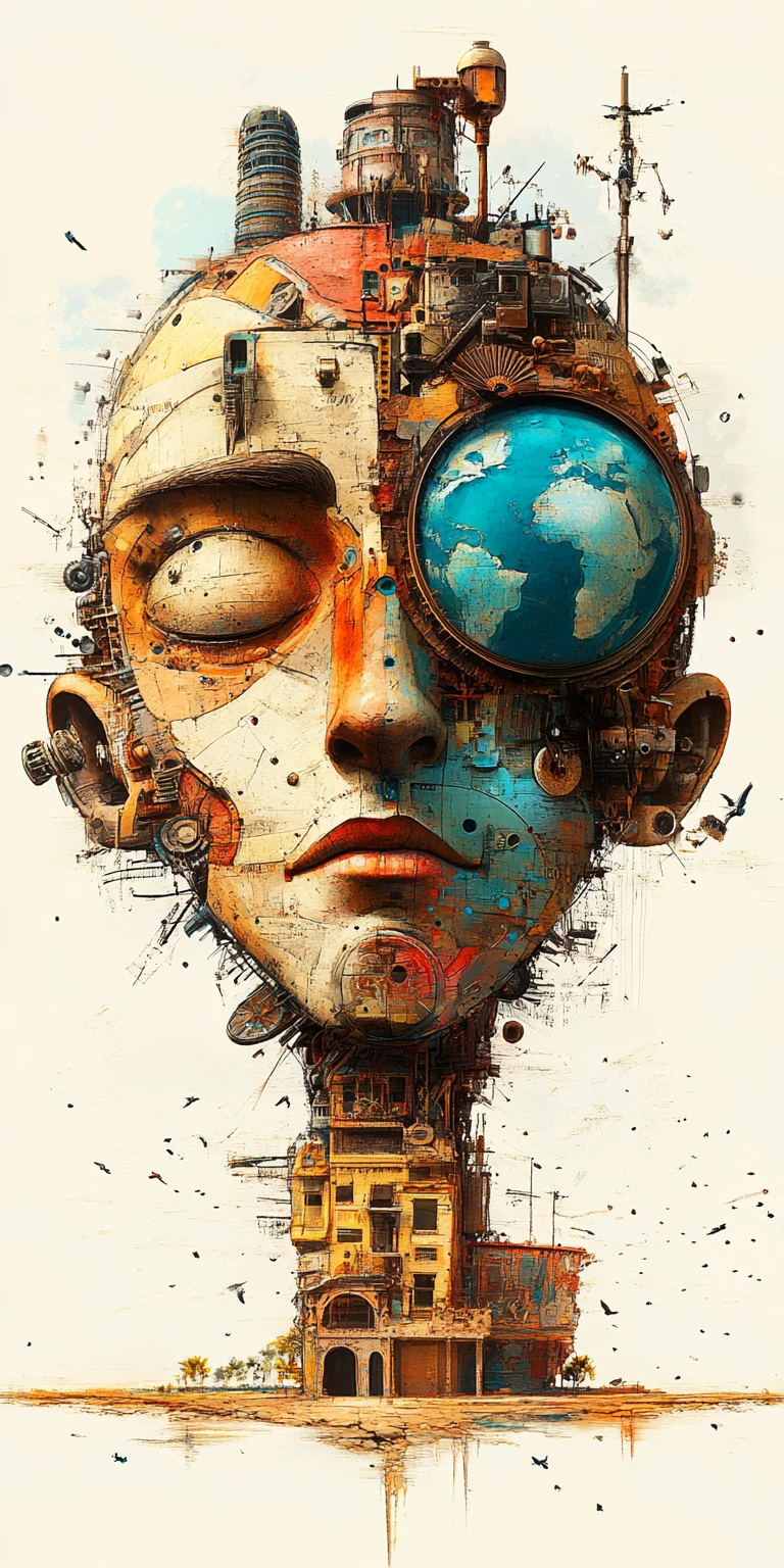 Surreal Abstract Art Composition