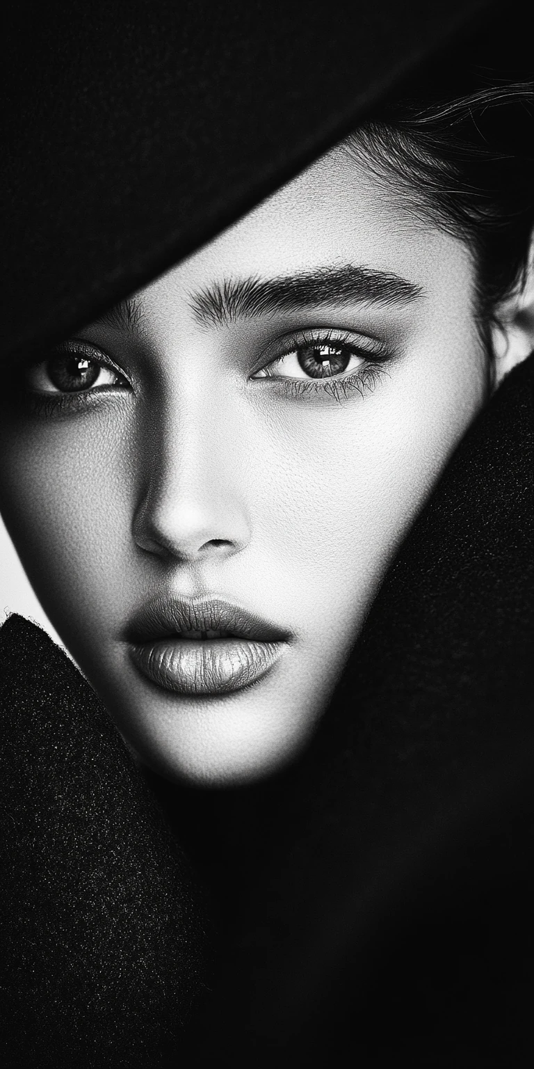 Female Model Black White Fashion