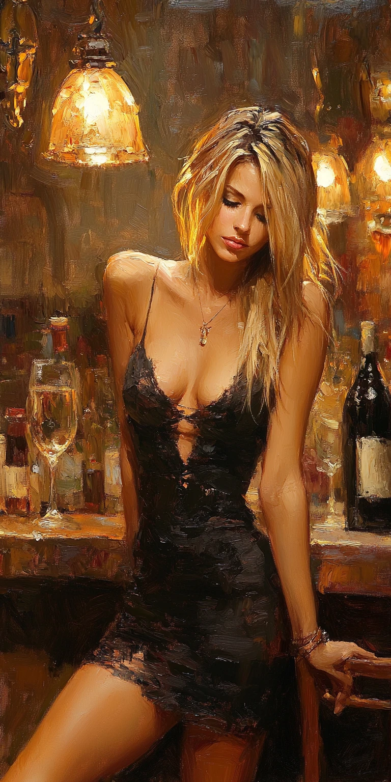 Woman Brushstroke Portrait Painting