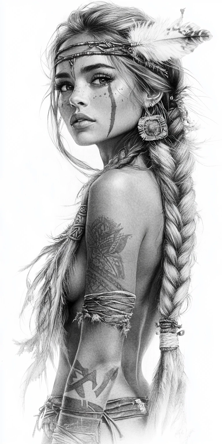 Viking Warrior Woman War Paint