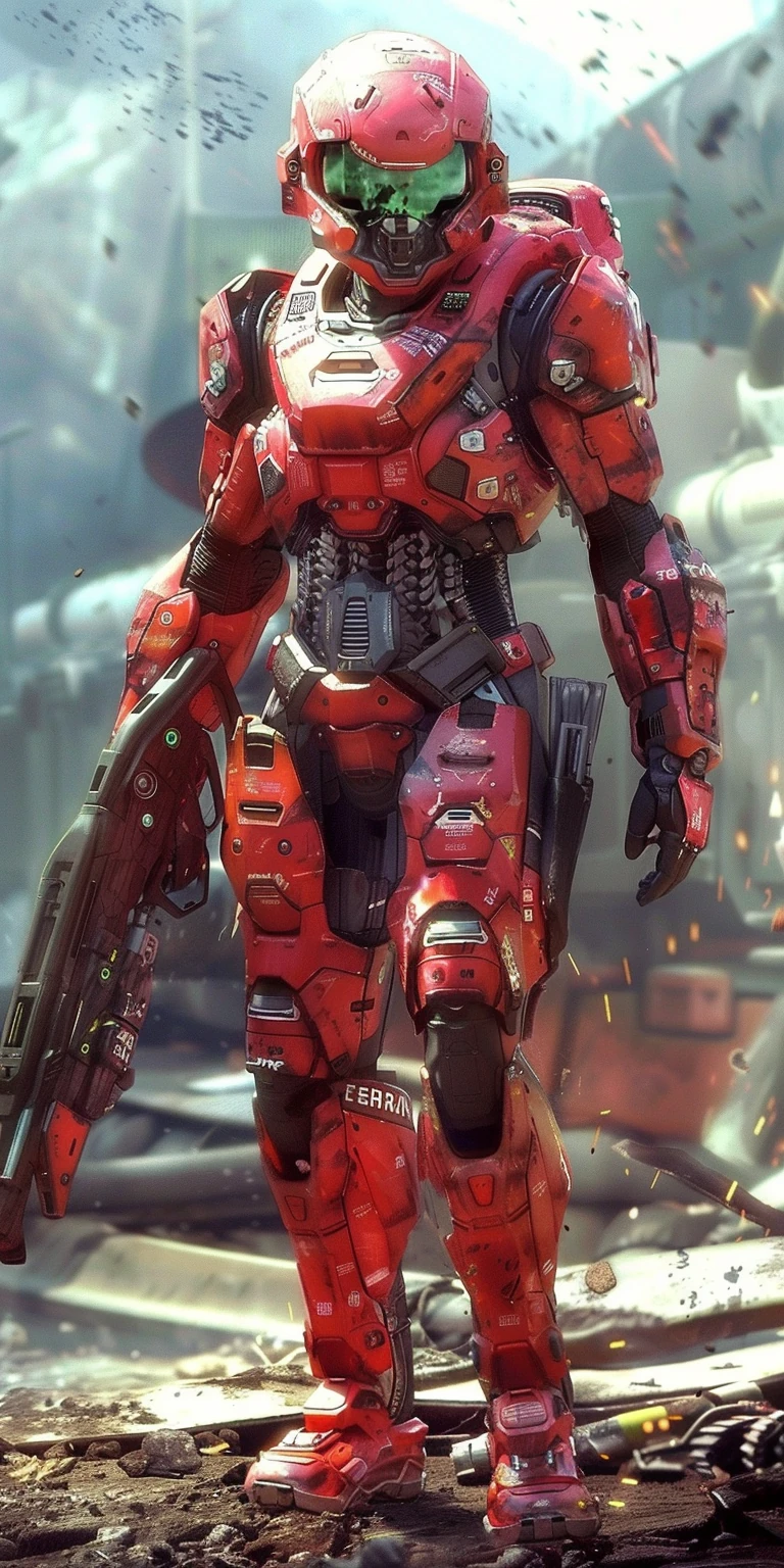 Futuristic Warrior Battle Armor