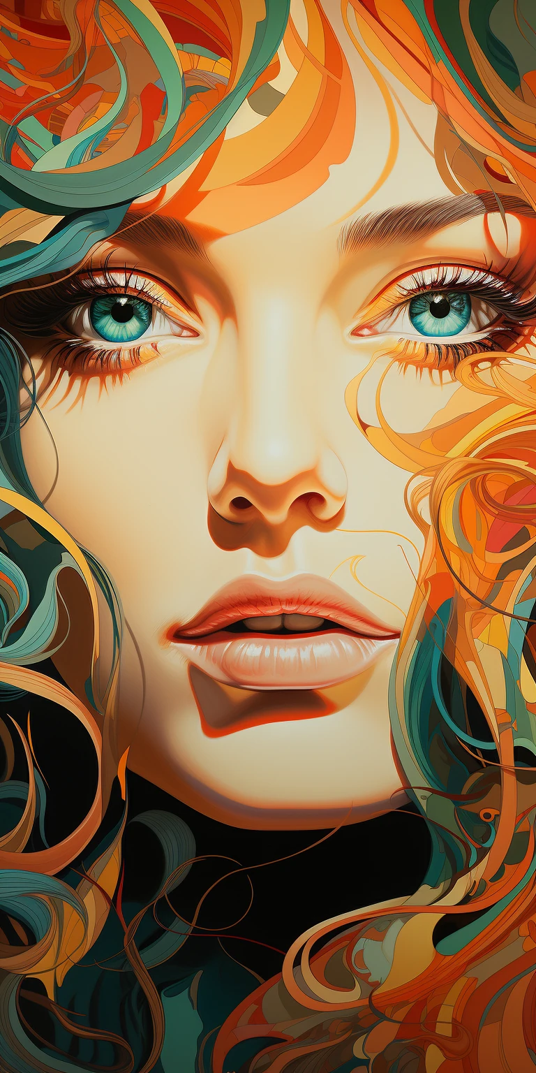 Graphic Design Poster Art Female Portrait