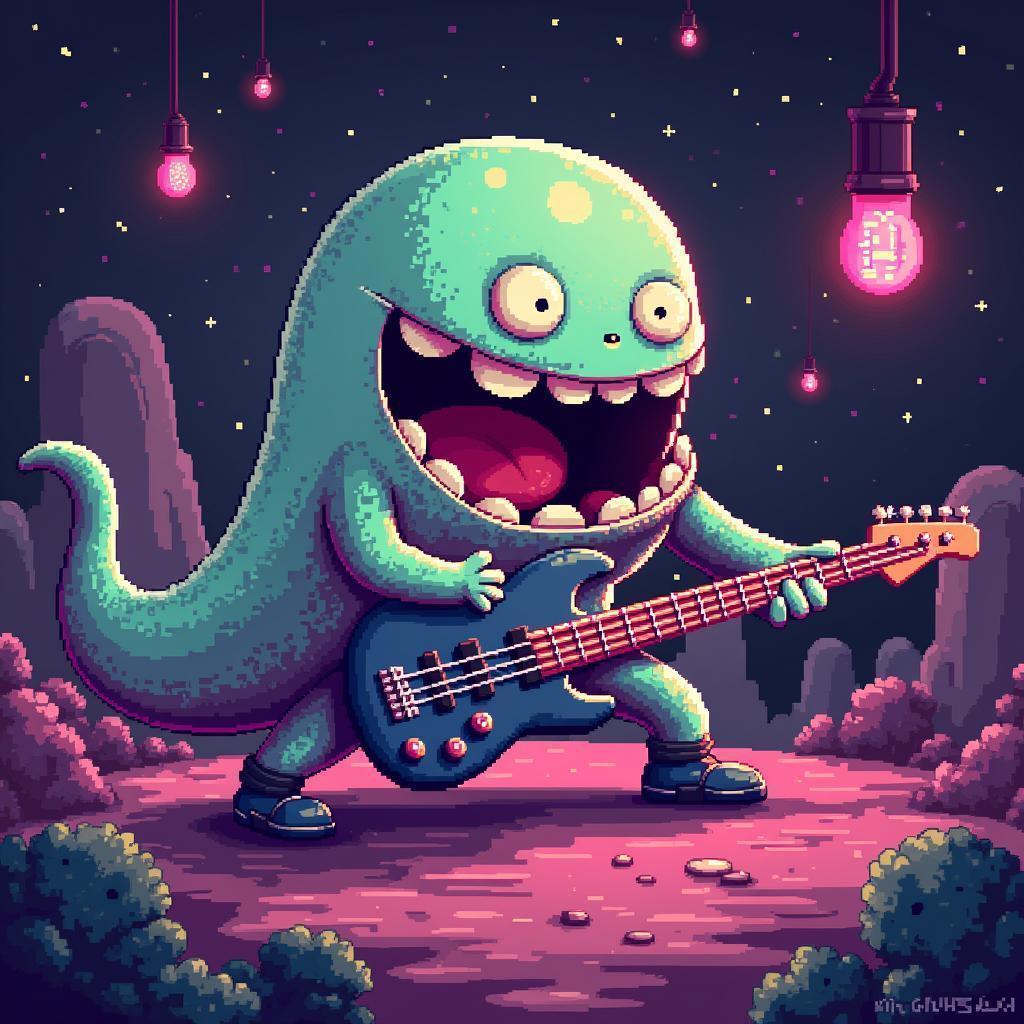 Pixelated Slime Bass Bouncing at 176 BPM