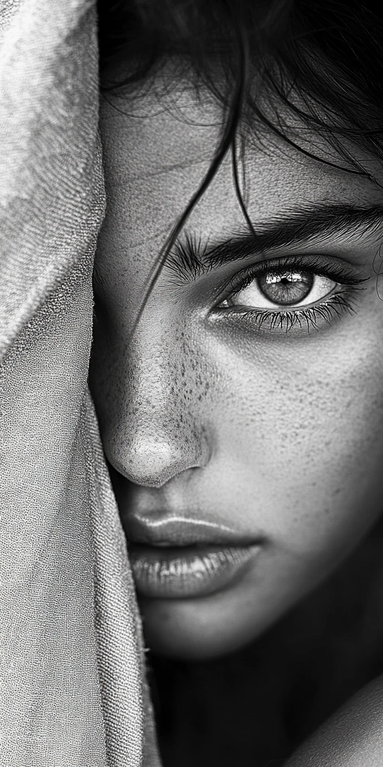 Haunting Woman Portrait Black White Photography