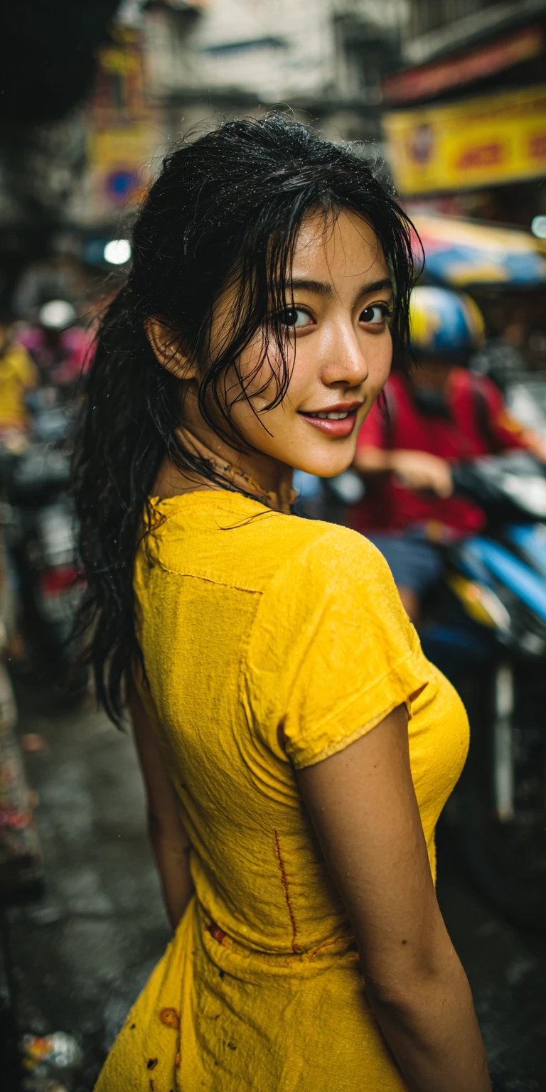 Woman Side Profile Slight Smile Portrait