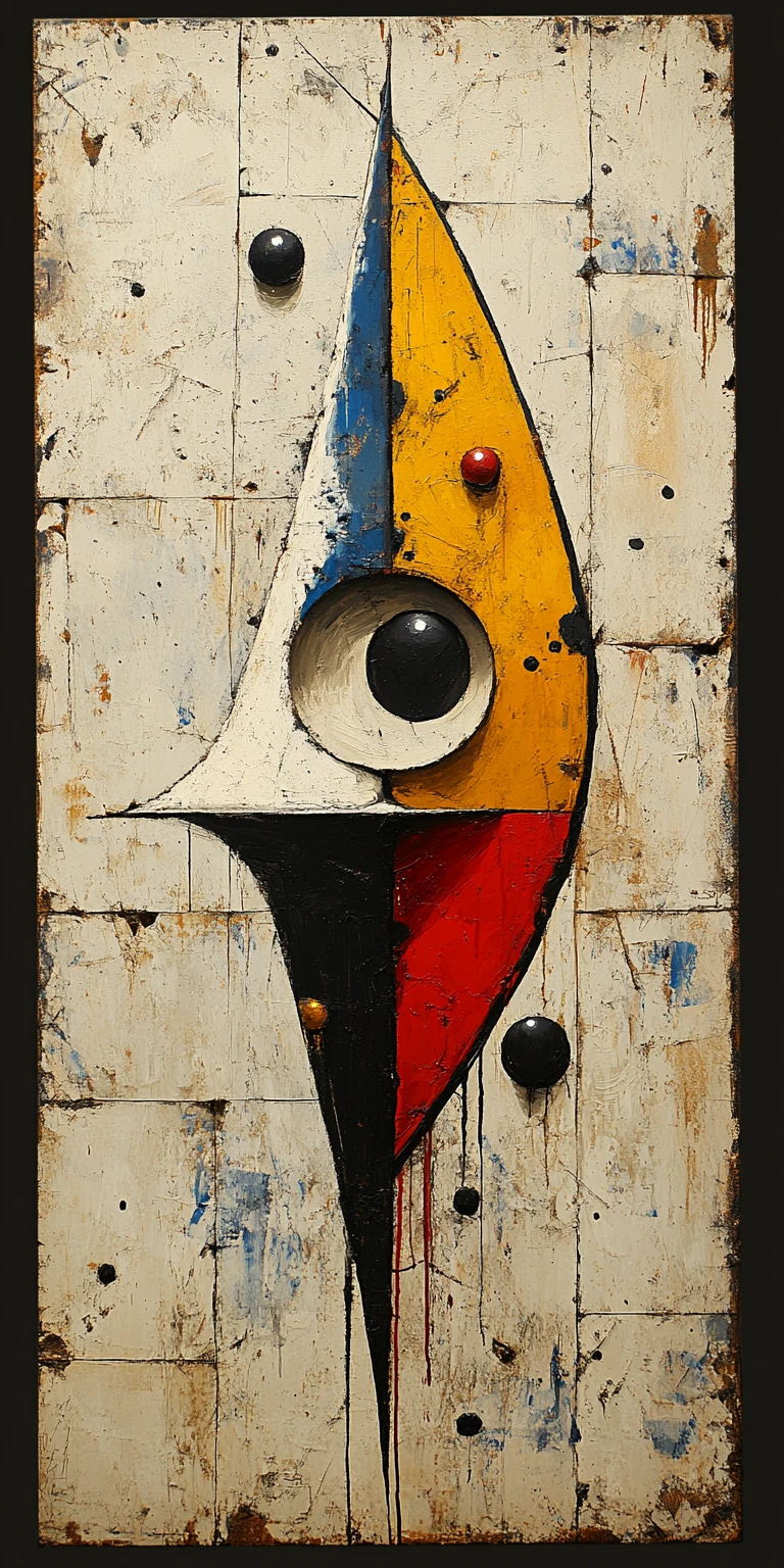 Abstract Character Chalk Drawing Colorful