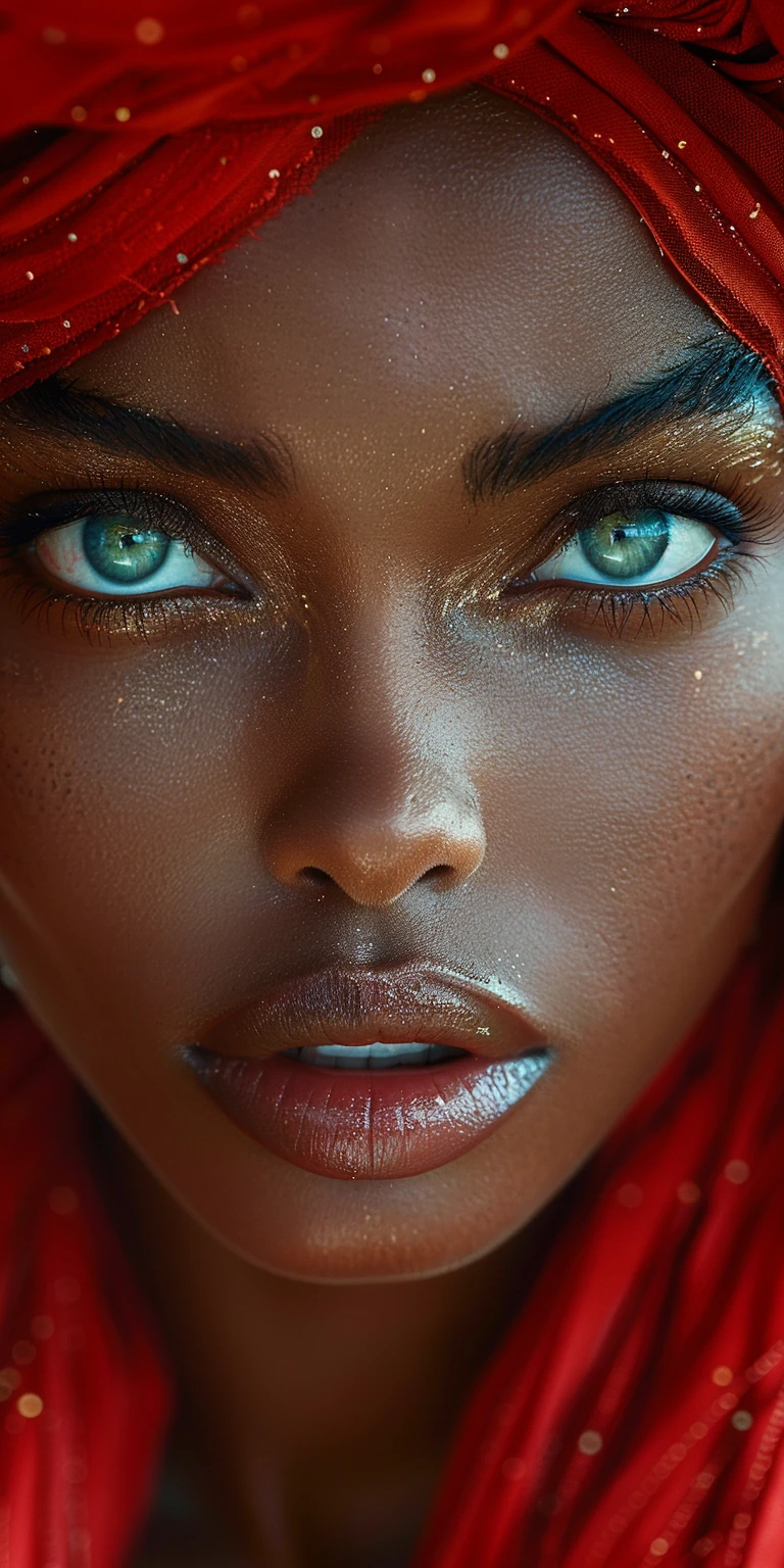 African Woman Head Wrap Portrait