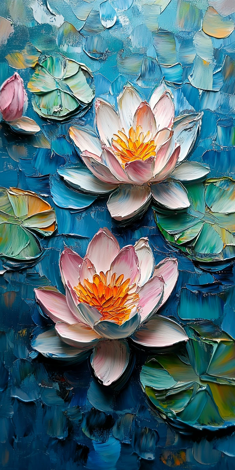 Water Lilies Impressionist Monet Style