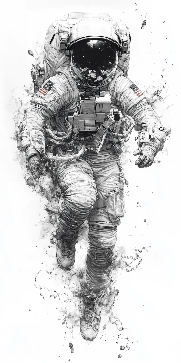 Female Astronaut Space Suit Detail