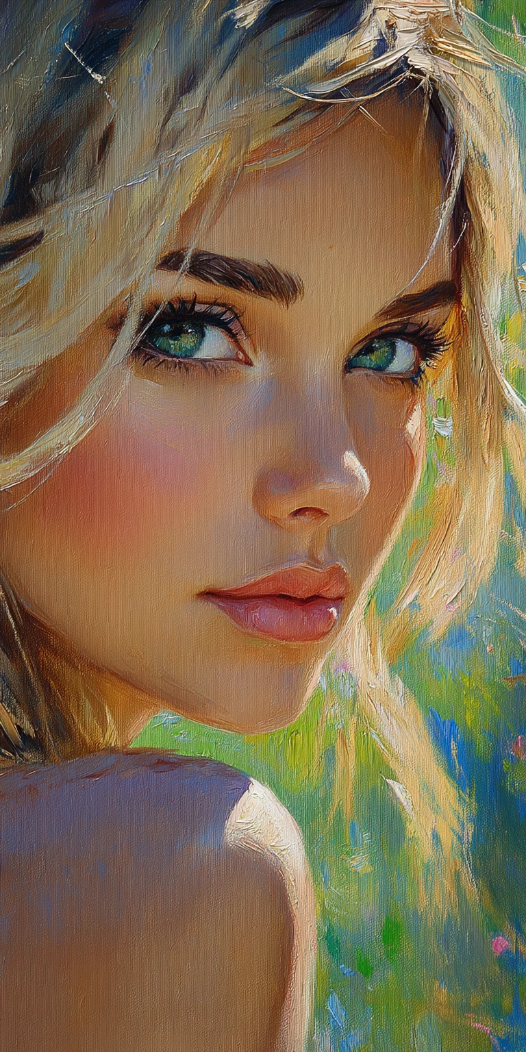Woman Oil Painting Impressionist Warm
