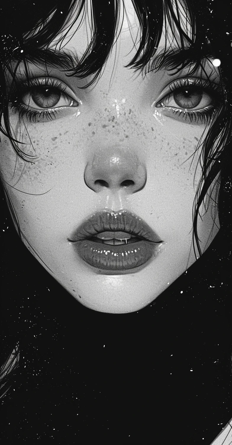 Girl Dark Face Comic Book