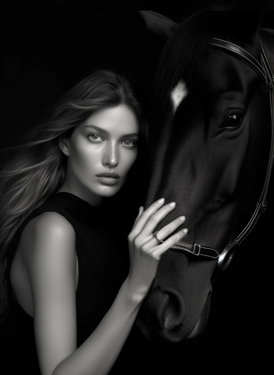 Woman Leaning Horse Jewelry