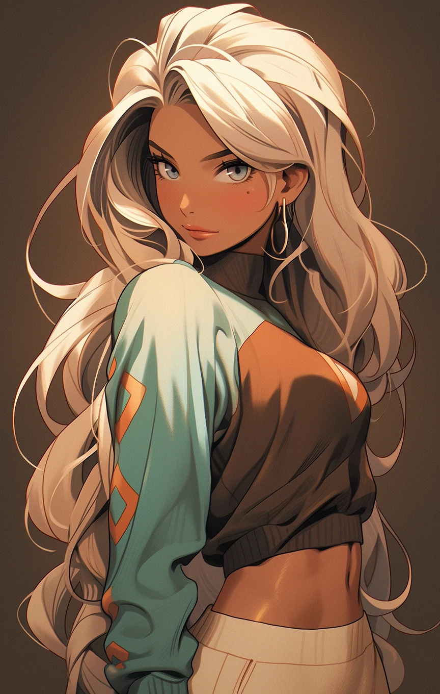 Model Girl Workout White Hair