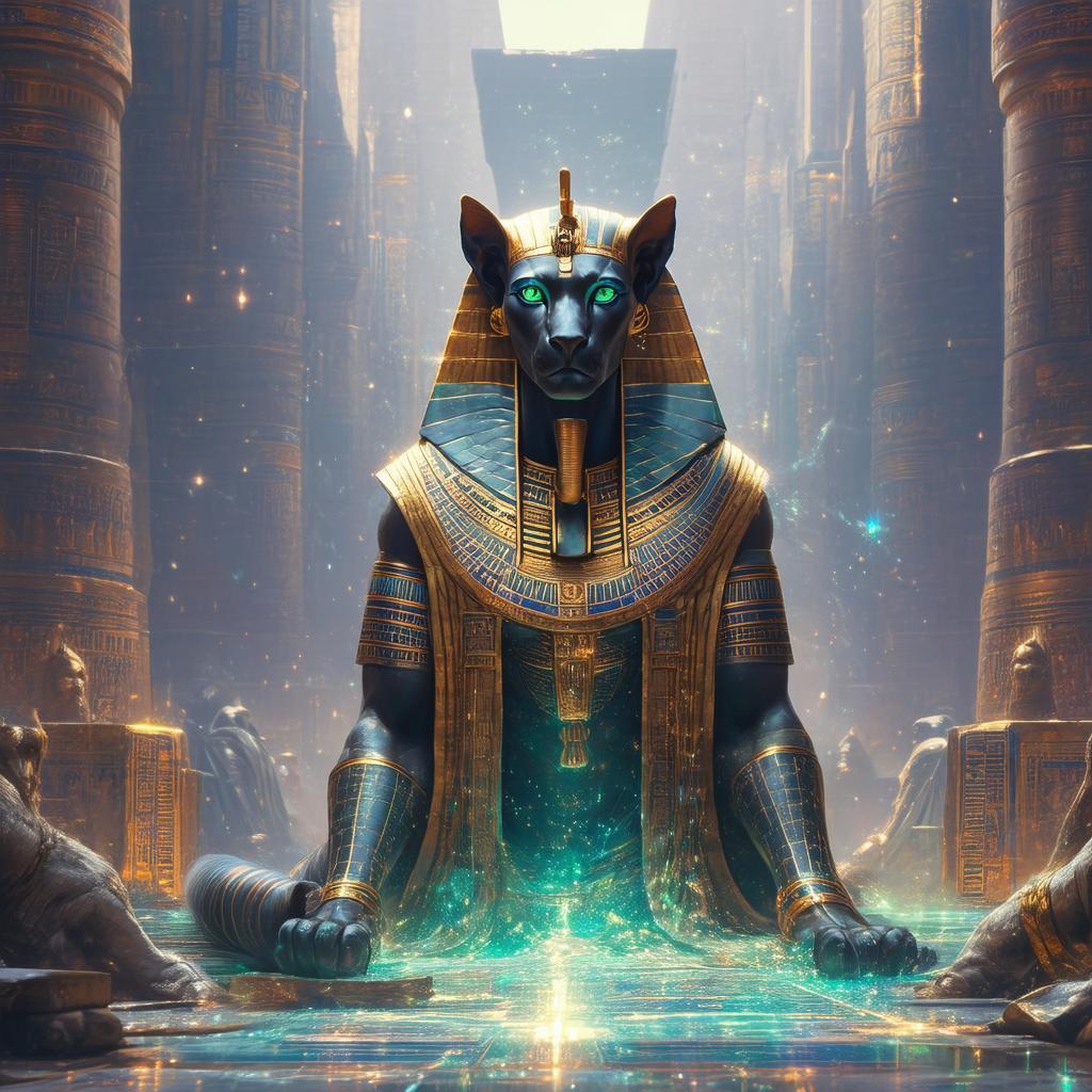 Androsphinx Rendered in Ethereal Matte Painting