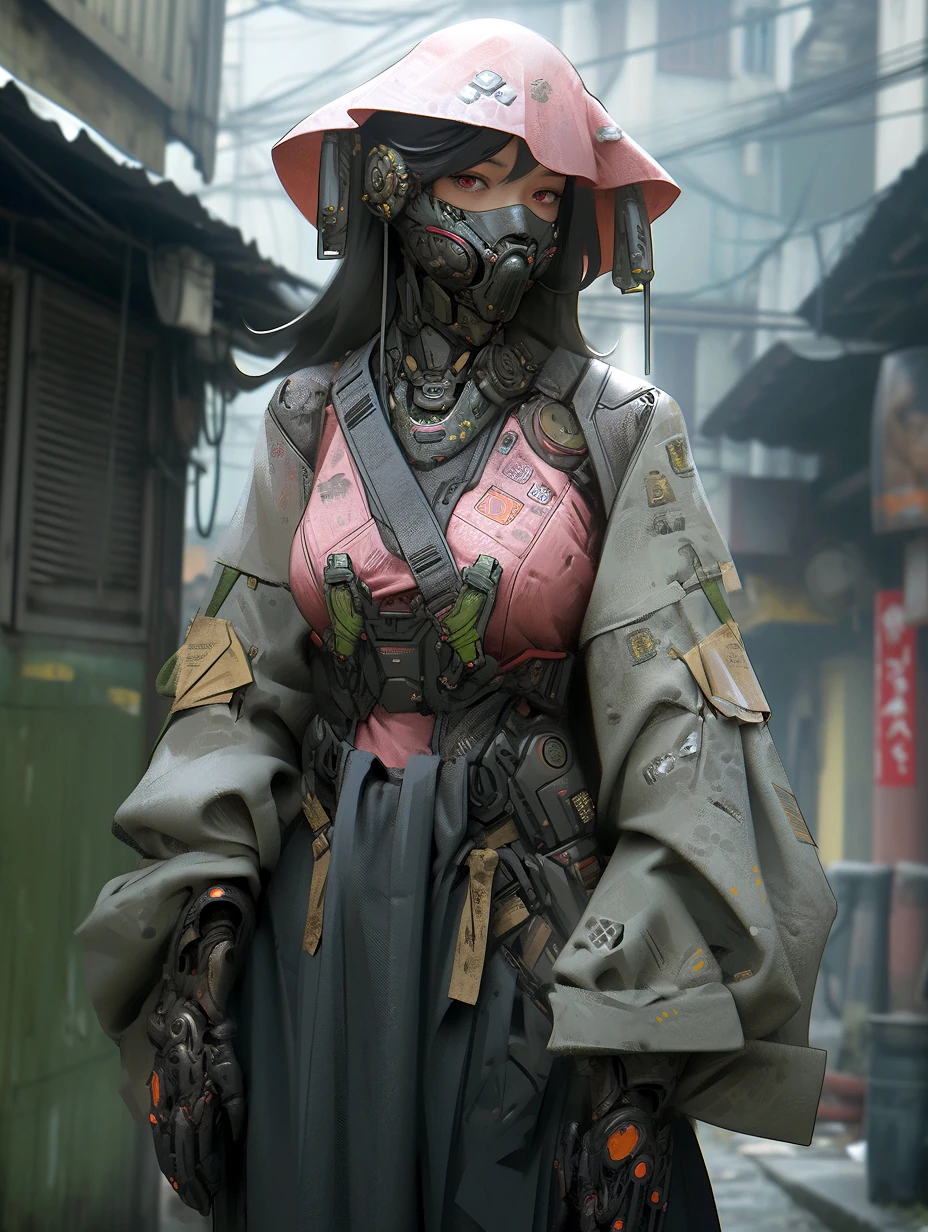 Japanese Android Dystopian Street