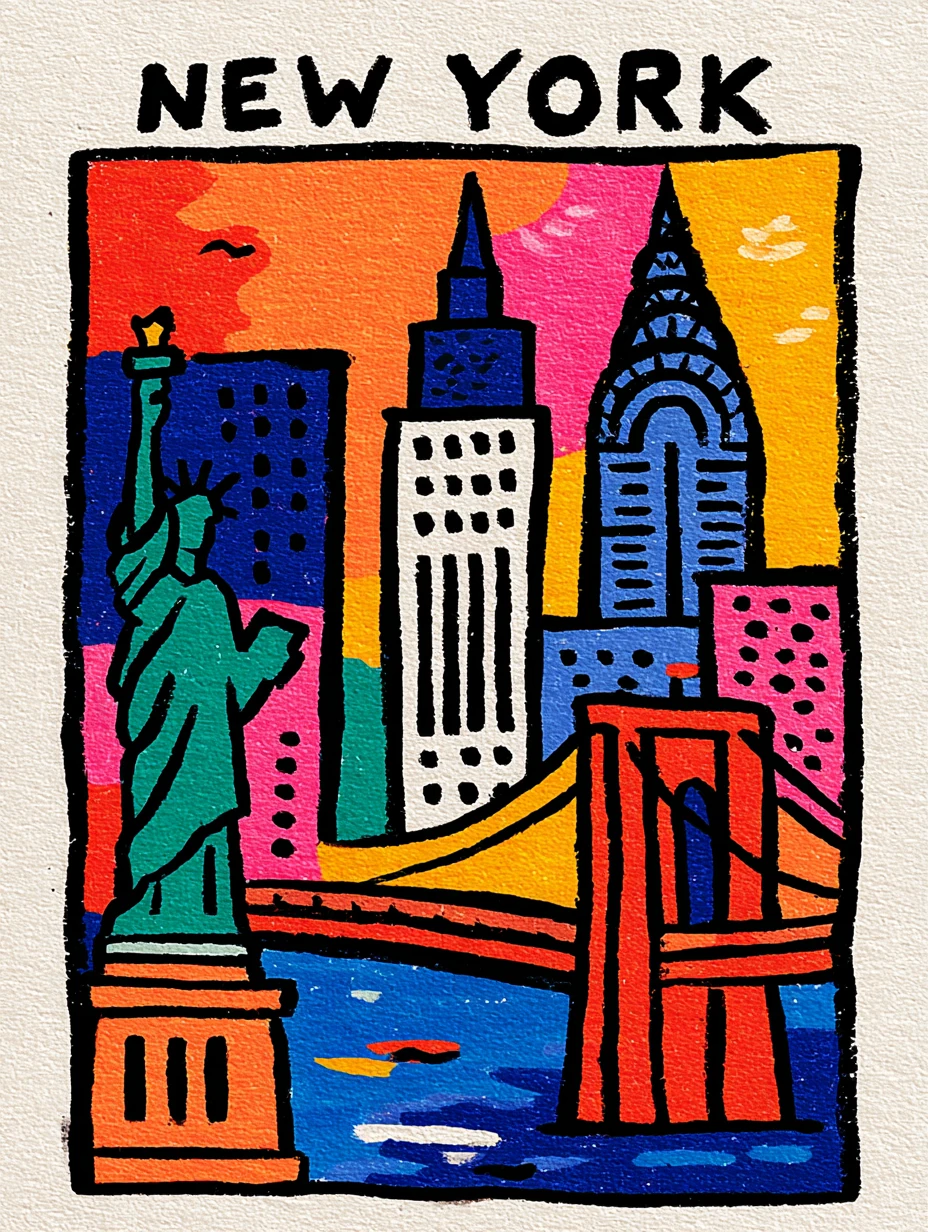 Rio Landmark Travel Poster