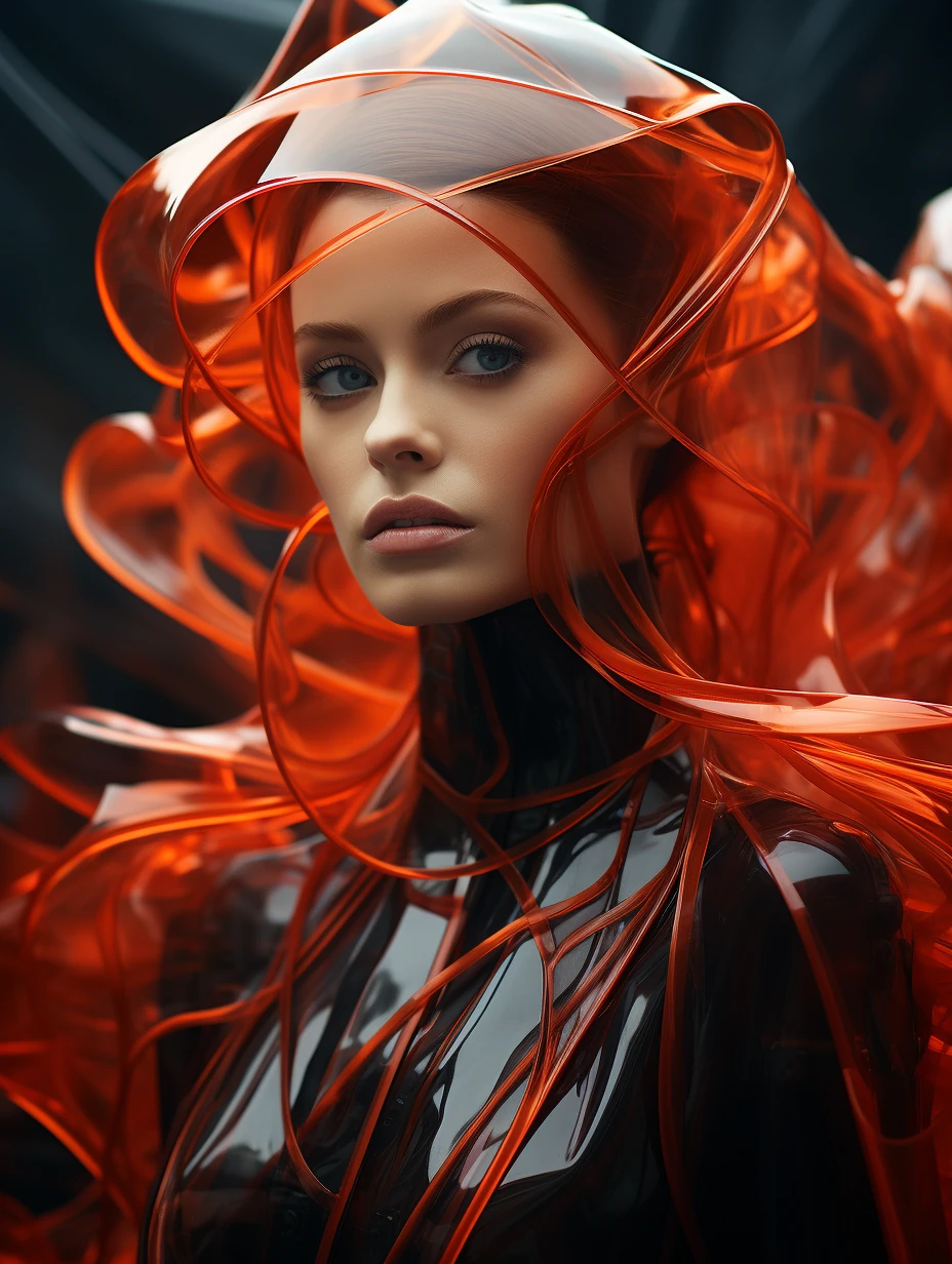 Woman with clothes of blood