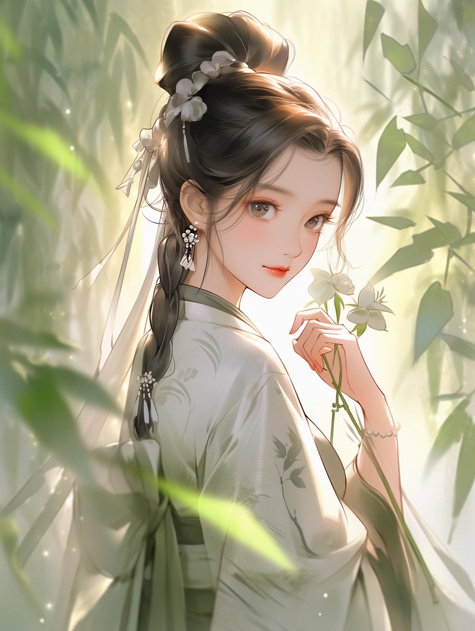 Girl Dancing Bamboo Grove