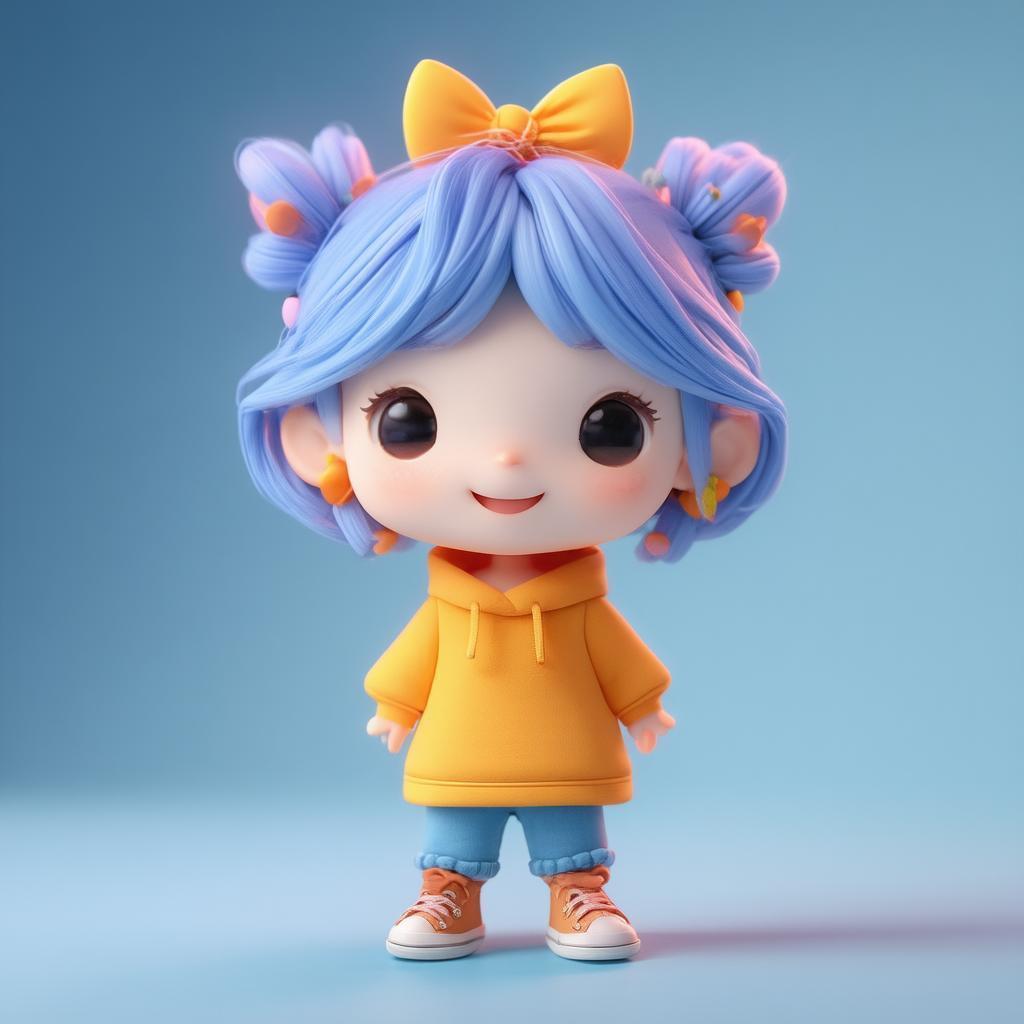 Feminine Puppet Character in Soft 3D Game Art