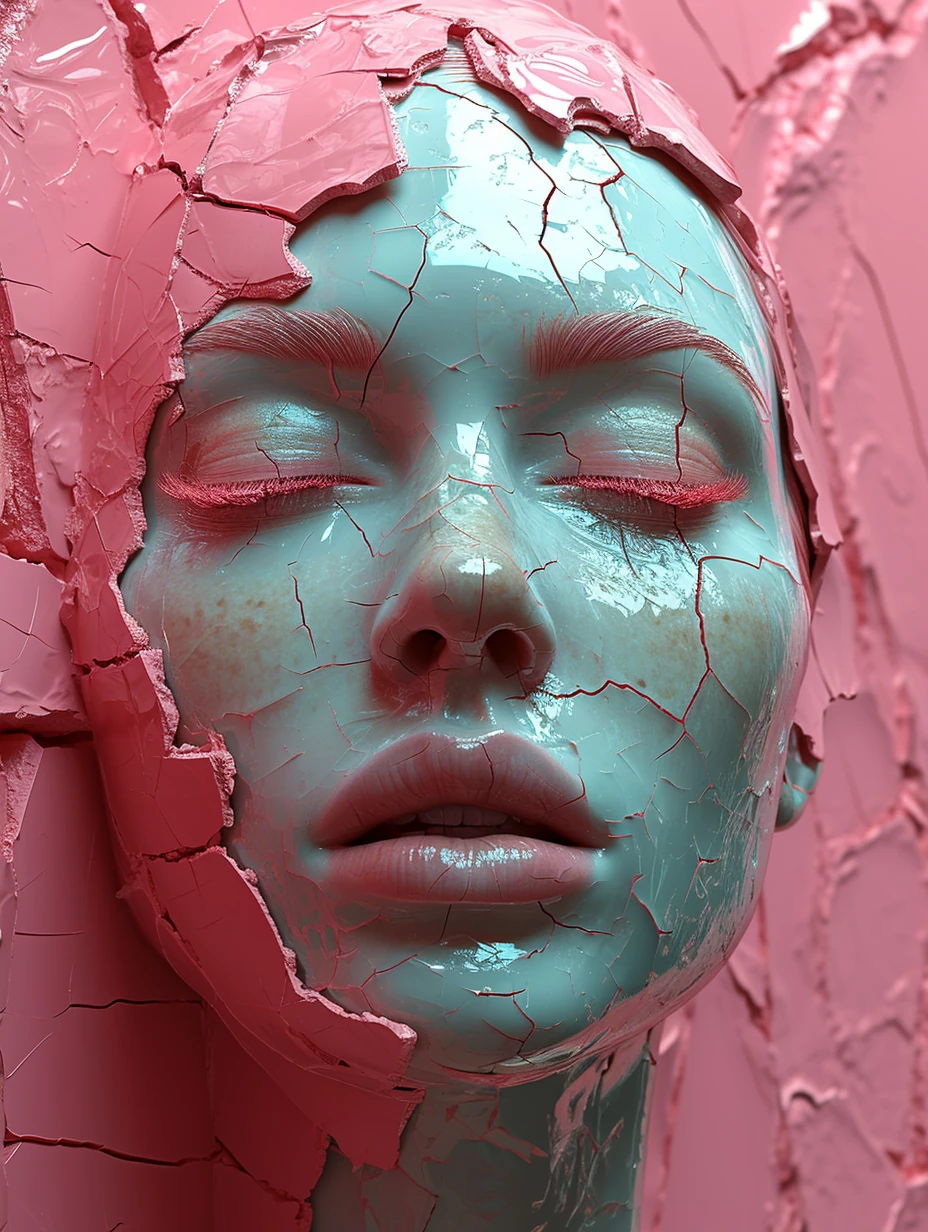 Woman Ceramic Pink Sculpture
