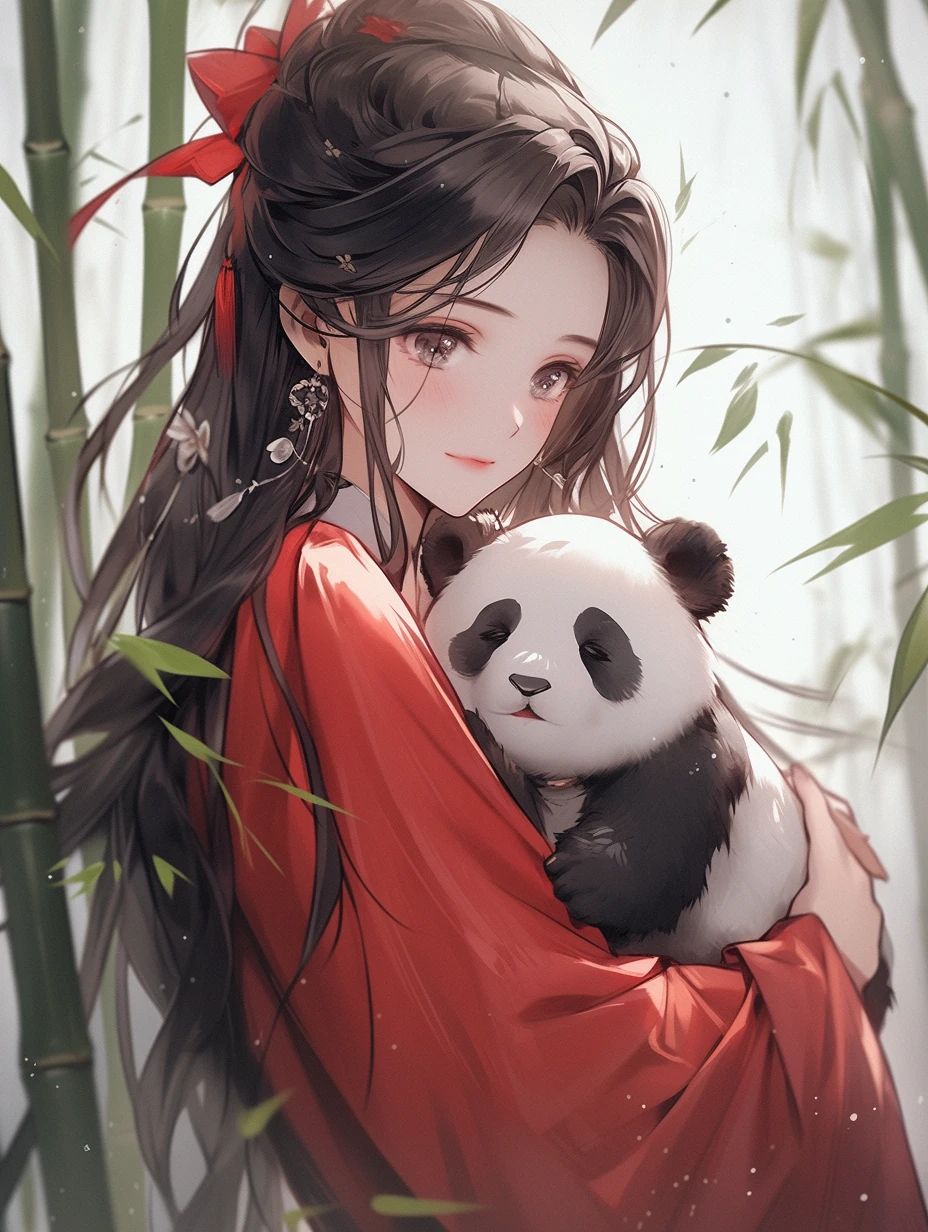 Tang Dynasty Girl Bamboo Forest