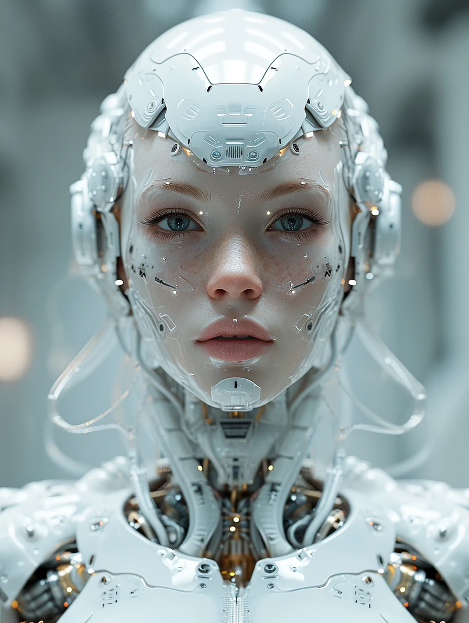 Bionic Woman Cyberpunk Portrait
