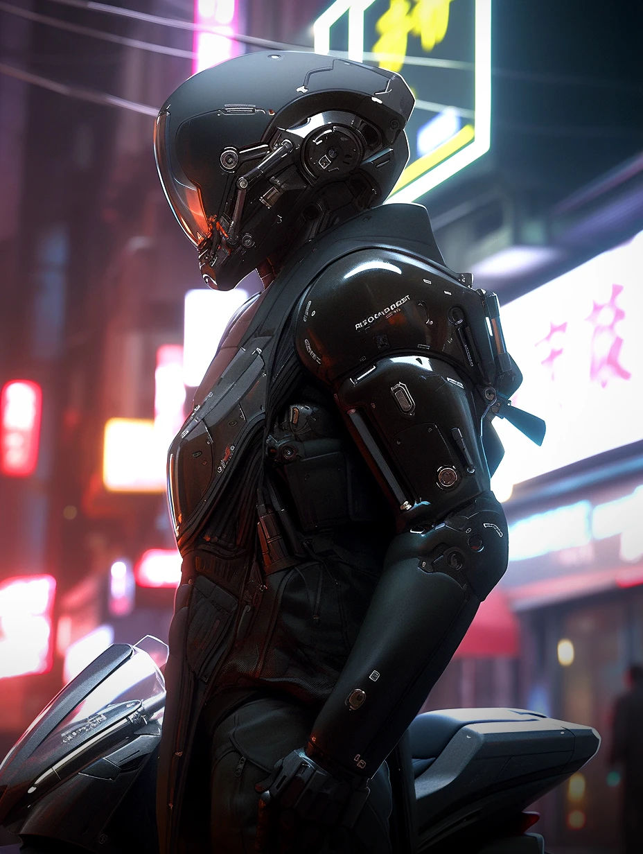 Android Street Neon Cyberpunk