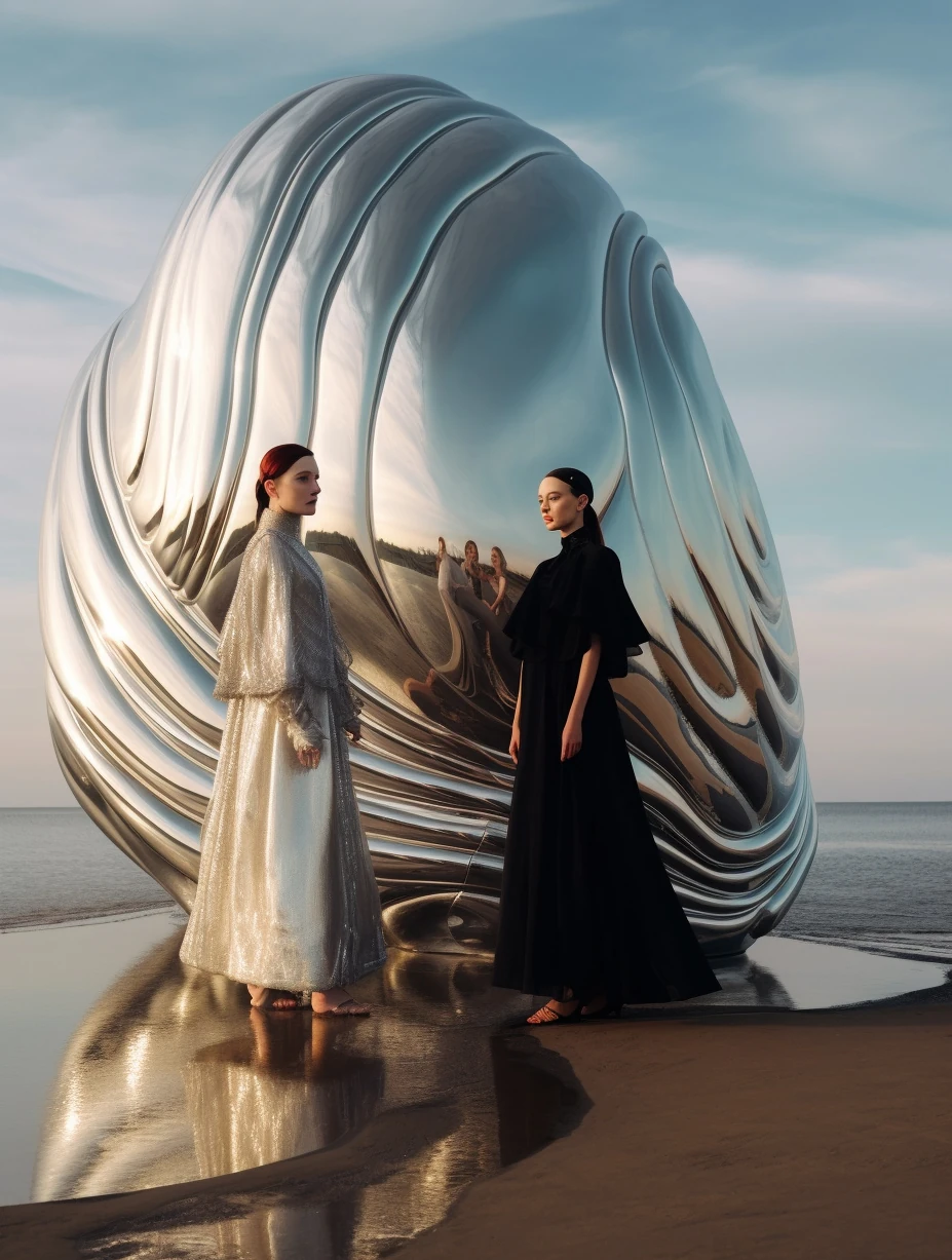 Women Beach Surrealist Sculpture