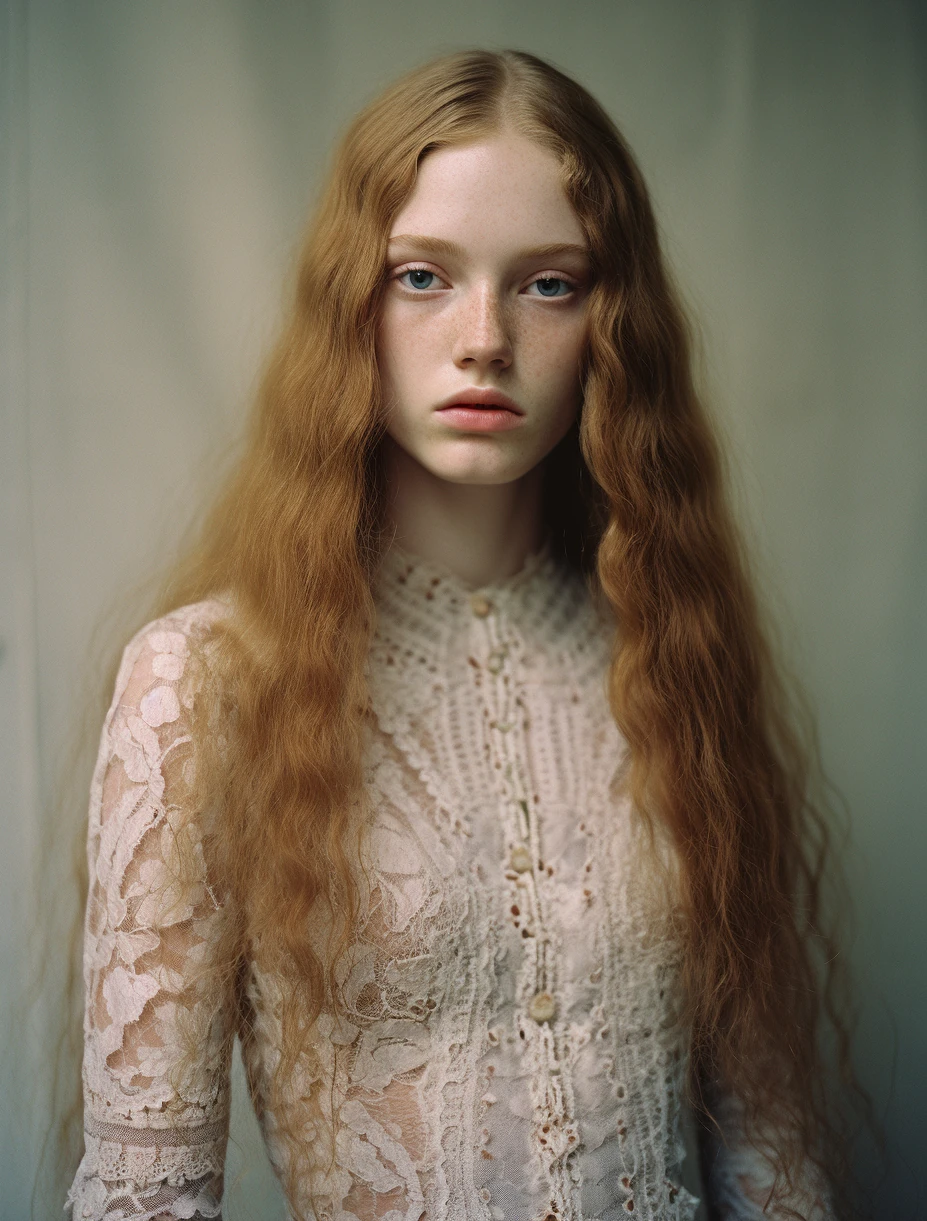 Young Woman Lace Dress