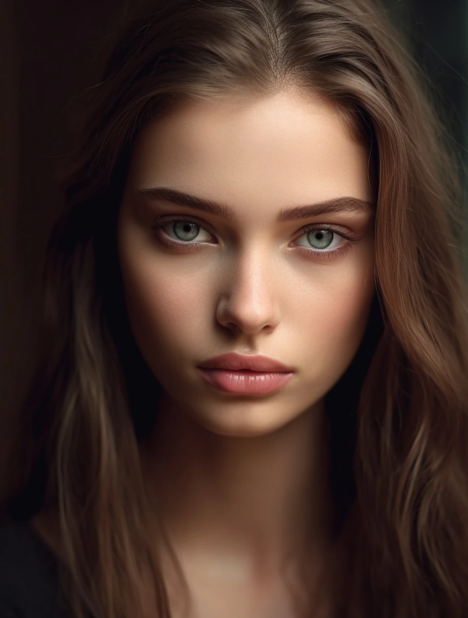 Beautiful Woman Soft Makeup Portrait