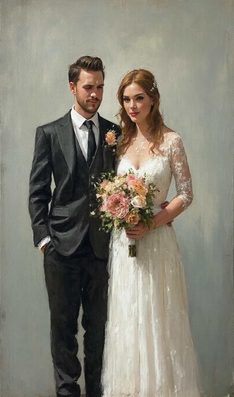 Couple Wedding Dress Portrait