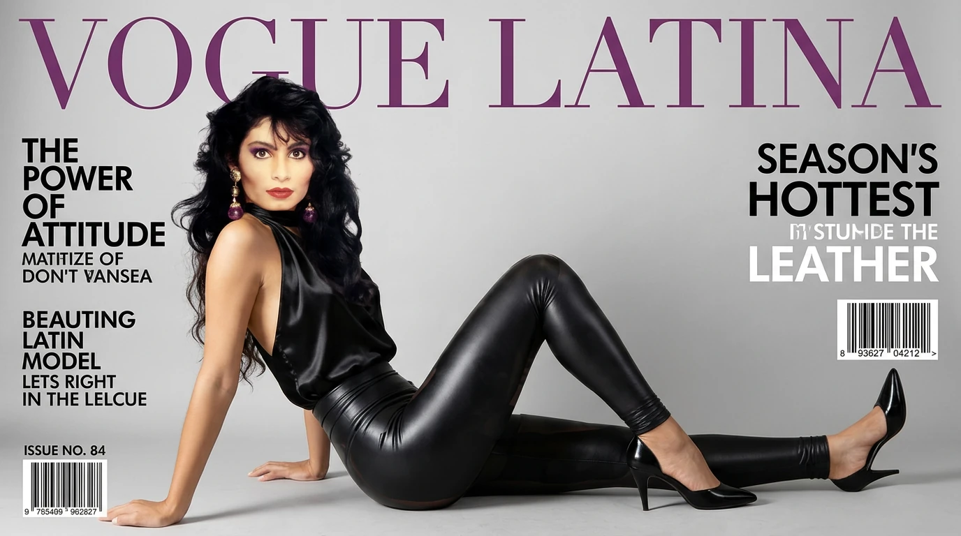 Latin Woman Leather Studio