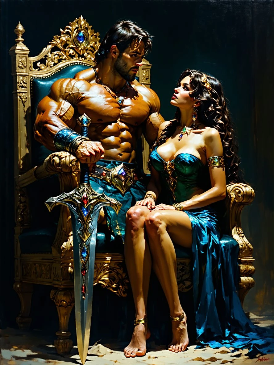 Barbarian Warrior Dark Fantasy Art