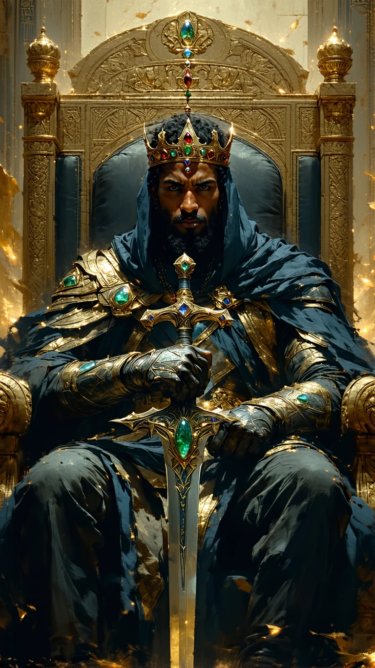 King Abraha Throne Medieval Portrait