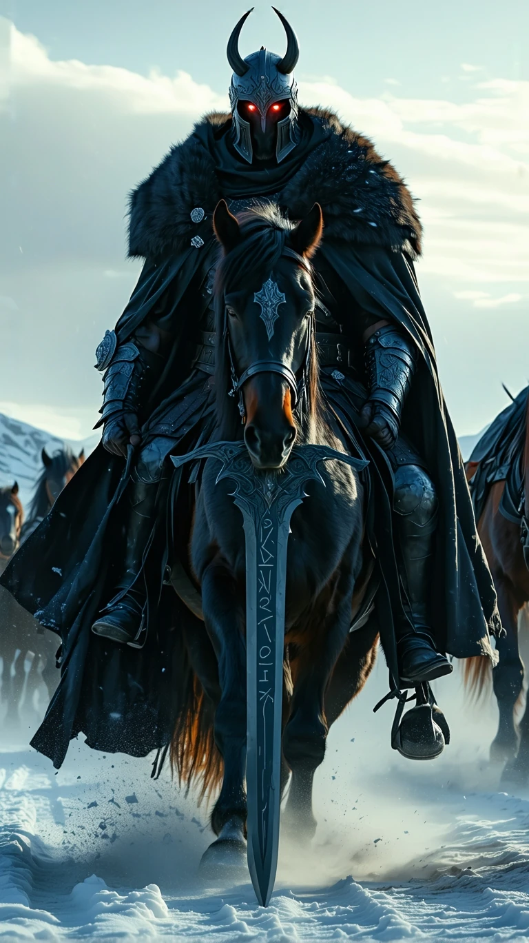 Berserker Warrior Odin Snowy Battlefield